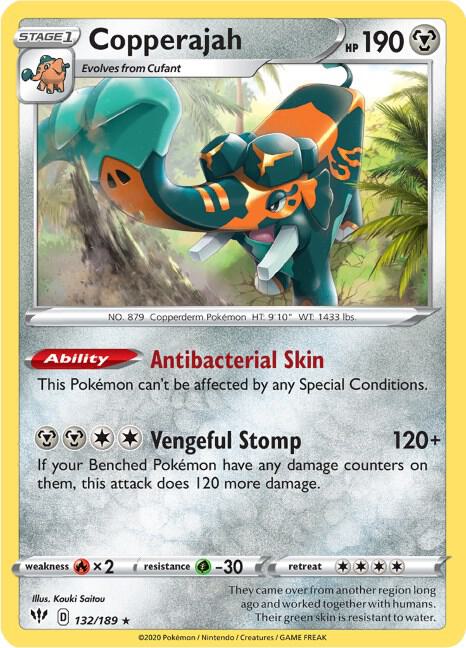 Copperajah Holo Rare SWSH03: Darkness Ablaze 132/189 NM