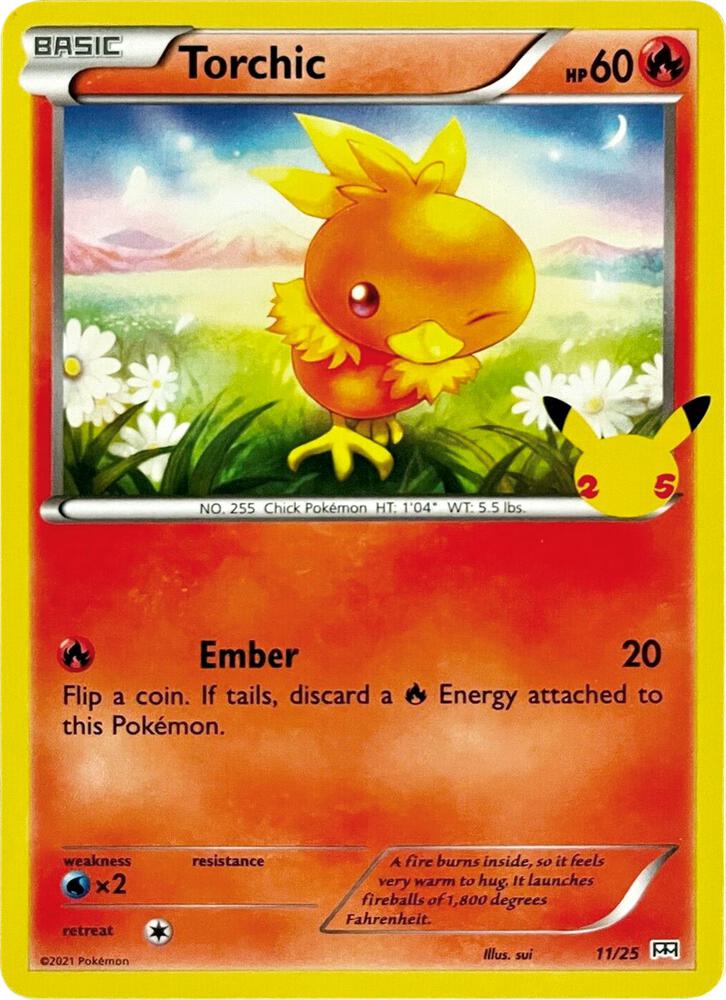 Torchic Holo Promo McDonald's 25th Anniversary Promos 011/025 NM