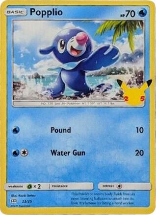Popplio Holo Promo McDonald's 25th Anniversary Promos 023/025 NM