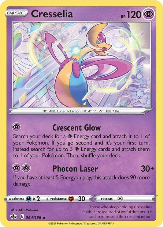 Cresselia Holo Rare SWSH06: Chilling Reign 064/198 MP