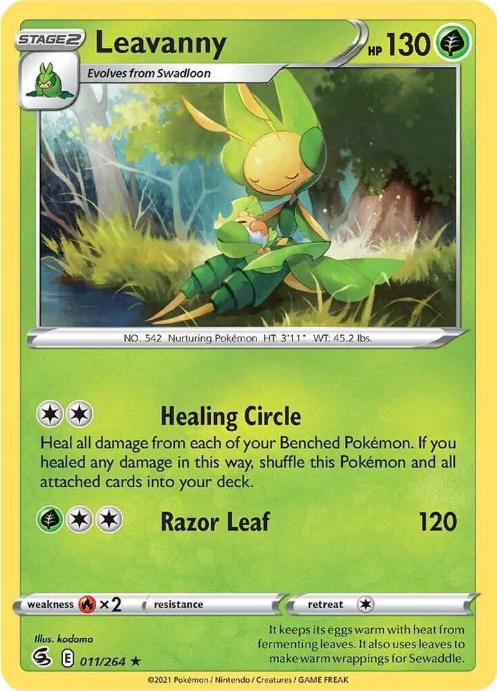 Leavanny Rare SWSH08: Fusion Strike 011/264 NM