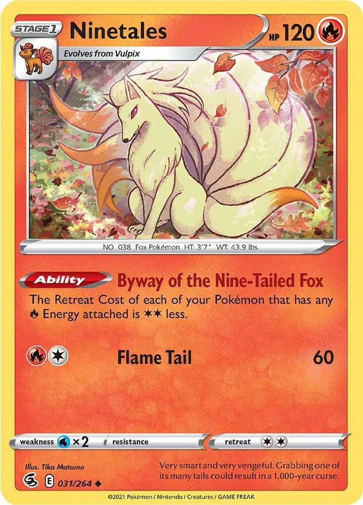 Ninetales (31) Uncommon SWSH08: Fusion Strike 031/264 NM