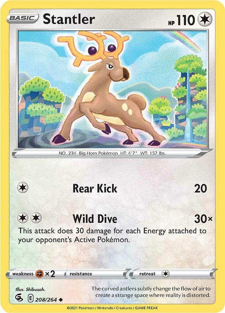 Stantler Uncommon SWSH08: Fusion Strike 208/264 NM
