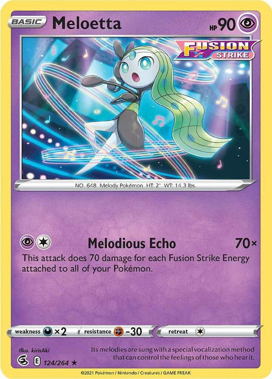 Meloetta Rare SWSH08: Fusion Strike 124/264 NM
