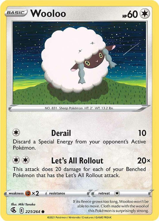 Wooloo (221) Common SWSH08: Fusion Strike 221/264 NM