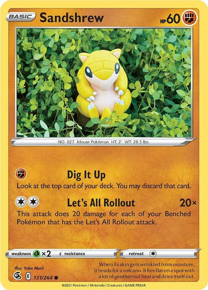 Sandshrew Common SWSH08: Fusion Strike 131/264 NM