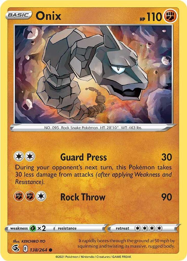 Onix Common SWSH08: Fusion Strike 138/264 NM
