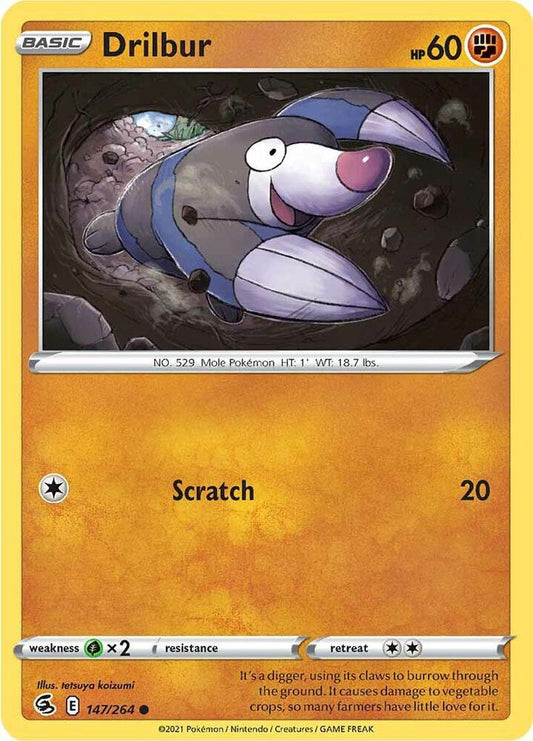 Drilbur Common SWSH08: Fusion Strike 147/264 NM