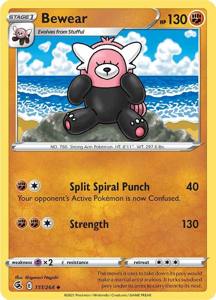 Bewear Uncommon SWSH08: Fusion Strike 151/264 NM