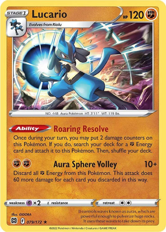 Lucario Holo Rare SWSH09: Brilliant Stars 079/172 LP