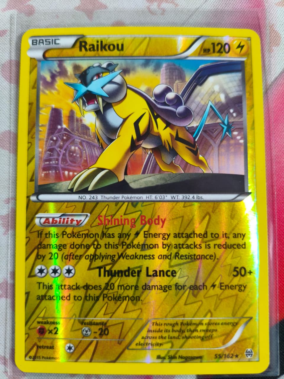 Raikou Reverse Holo Holo Rare XY - BREAKthrough 55/162 NM