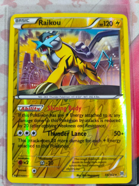 Raikou Reverse Holo Holo Rare XY - BREAKthrough 55/162 NM