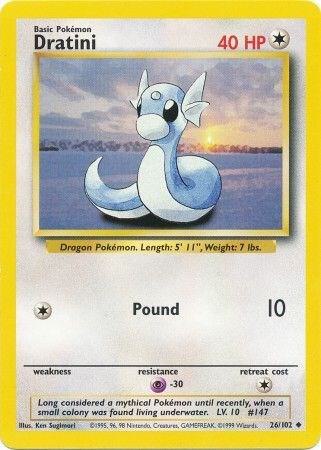 Dratini Uncommon Base Set 026/102 MP