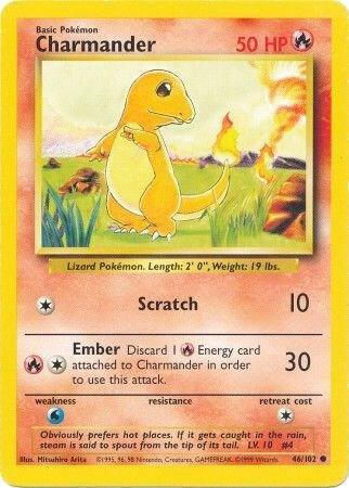 Charmander Common Base Set 046/102 MP