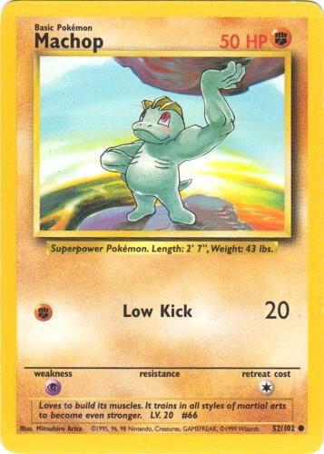 Machop Common Base Set 052/102 NM