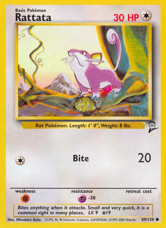 Rattata Common Base Set 2 089/130 MP