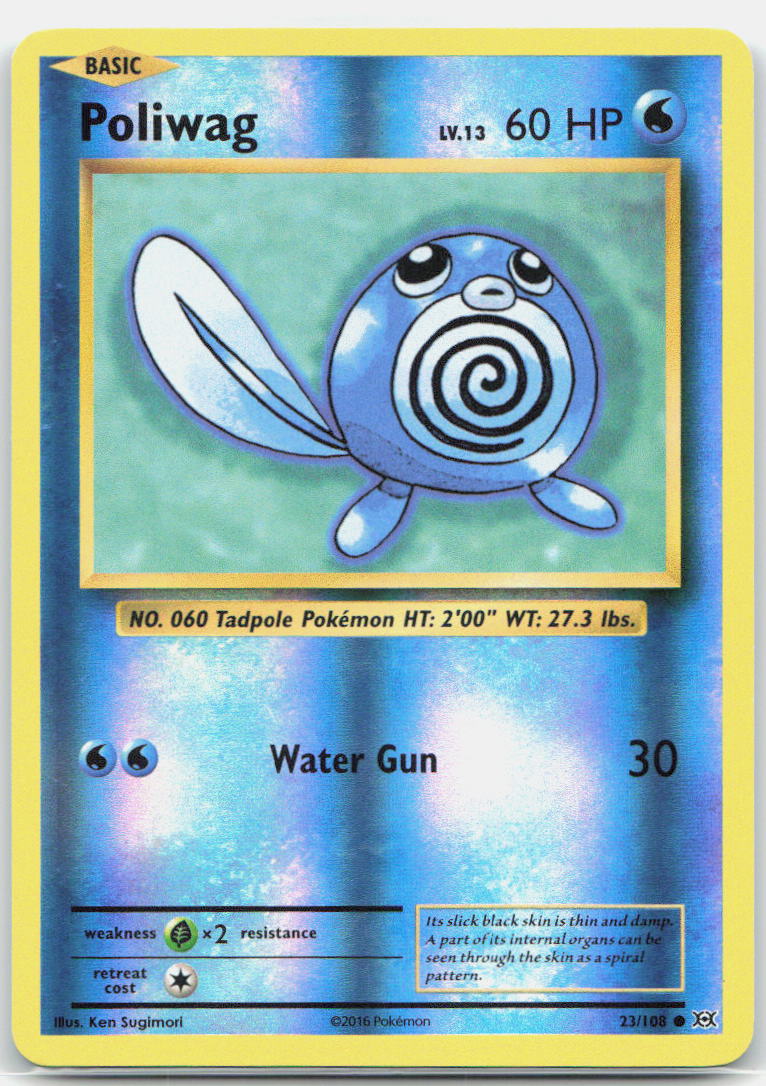 Poliwag Reverse Holo Common XY - Evolutions 23/108 NM