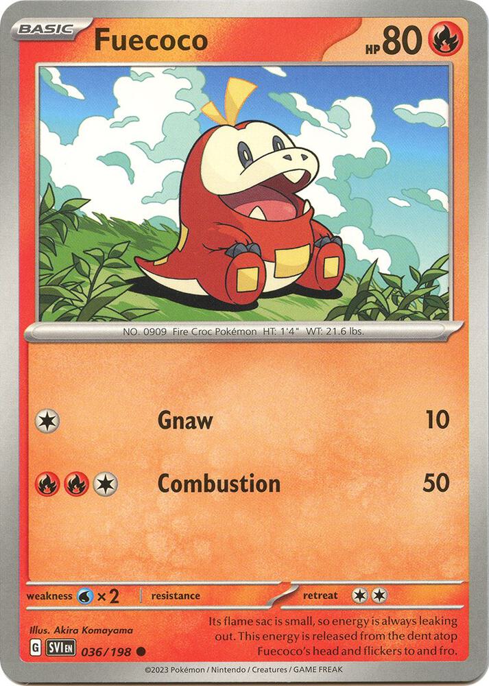 Fuecoco Common SV01: Scarlet & Violet Base Set 036/198 NM