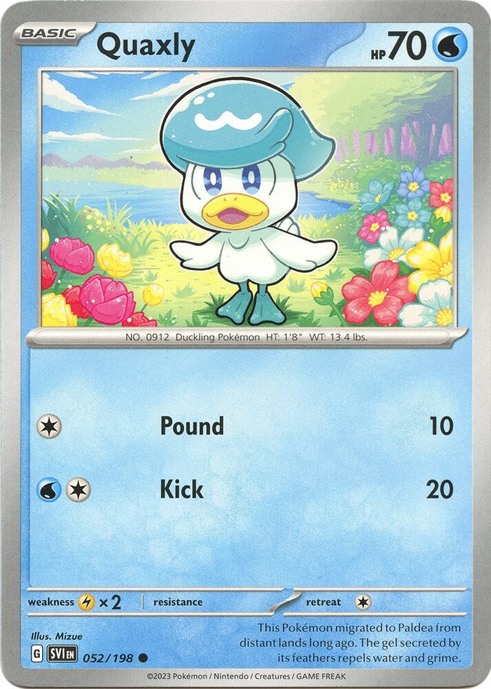 Quaxly Reverse Holo Common SV01: Scarlet & Violet Base Set 052/198 NM