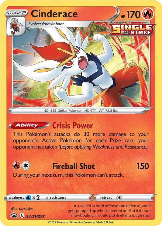 Cinderace Holo Promo SWSH: Sword & Shield Promo Cards SWSH278 NM