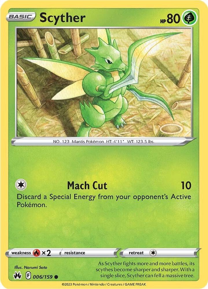 Scyther Common SWSH: Crown Zenith 006/159 NM