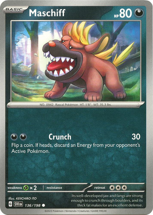 Maschiff - 136/198 Common SV01: Scarlet & Violet Base Set 136/198 NM