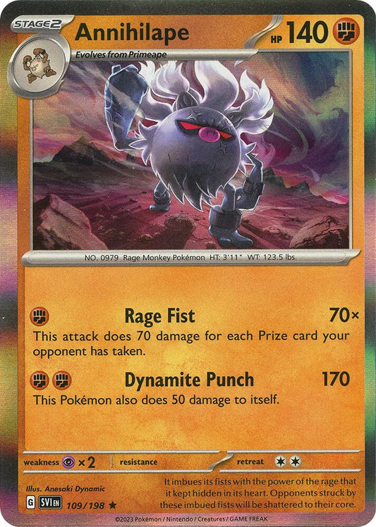 Annihilape Reverse Holo Rare SV01: Scarlet & Violet Base Set 109/198 NM