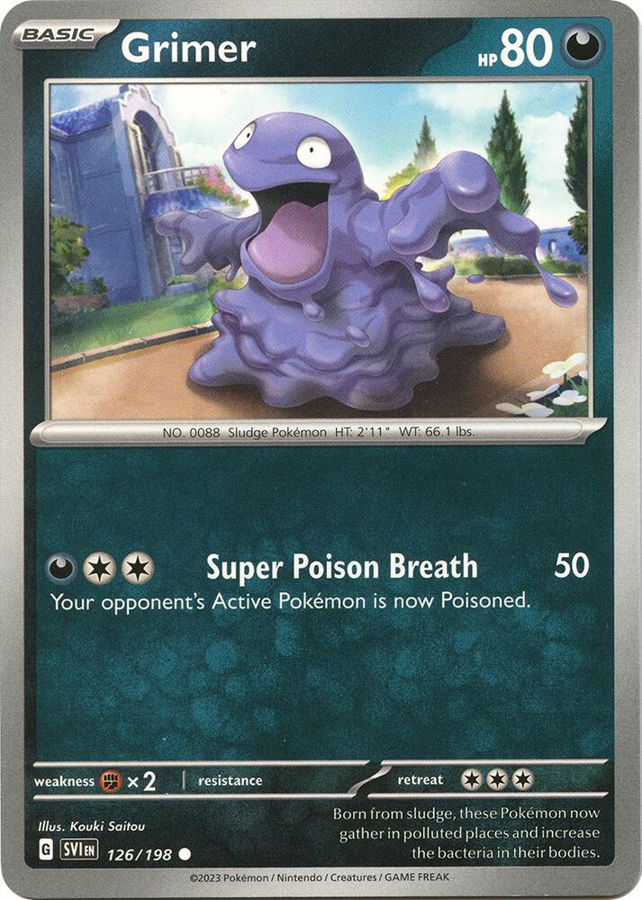Grimer Reverse Holo Common SV01: Scarlet & Violet Base Set 126/198 NM