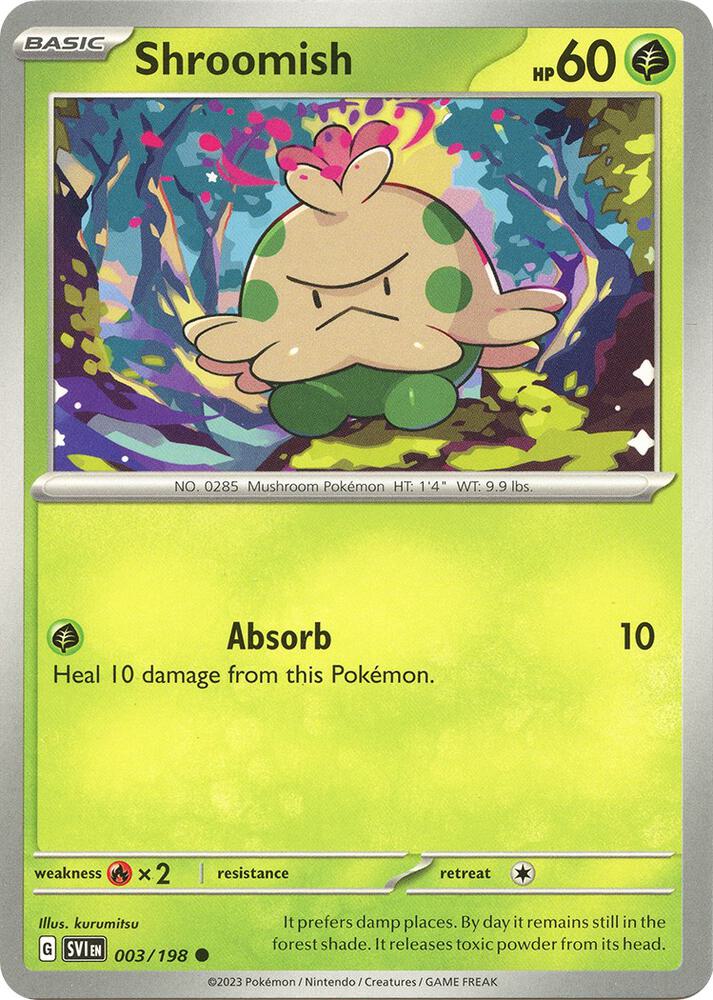 Shroomish Reverse Holo Common SV01: Scarlet & Violet Base Set 003/198 NM