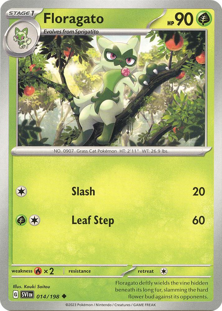 Floragato Uncommon SV01: Scarlet & Violet Base Set 014/198 NM