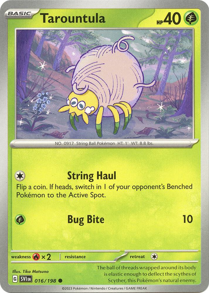 Tarountula - 016/198 Reverse Holo Common SV01: Scarlet & Violet Base Set 016/198 NM