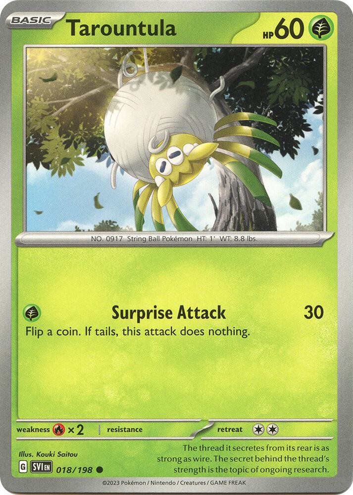 Tarountula - 018/198 Reverse Holo Common SV01: Scarlet & Violet Base Set 018/198 NM