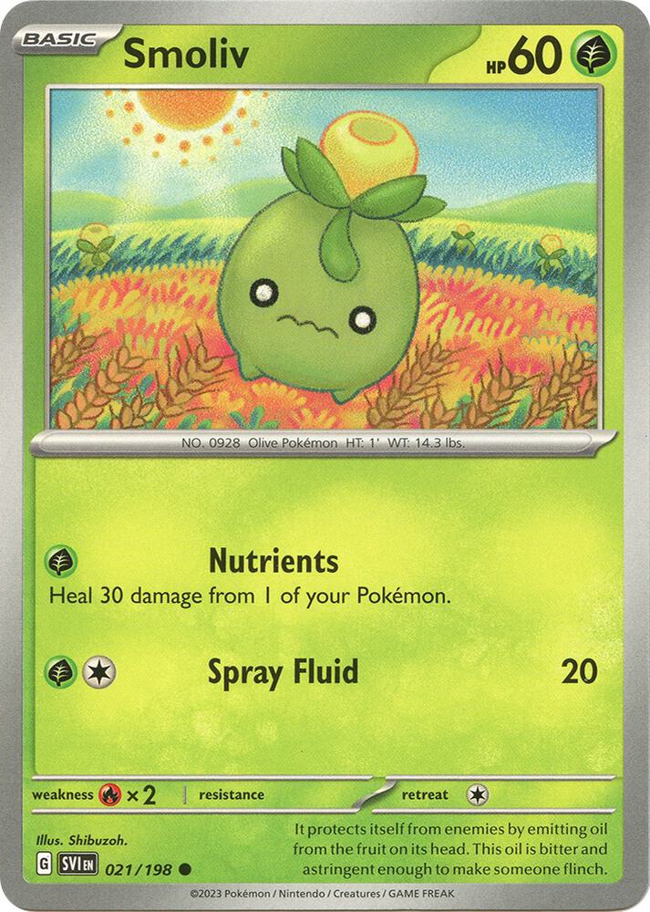 Smoliv - 021/198 Common SV01: Scarlet & Violet Base Set 021/198 NM
