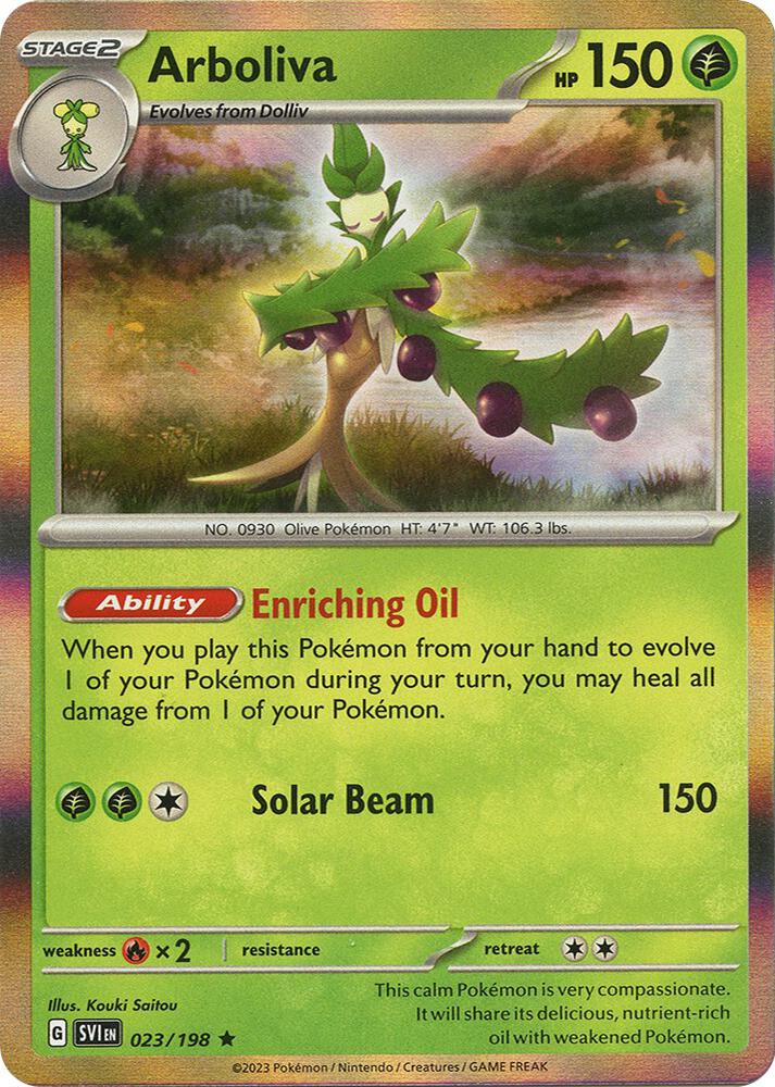Arboliva Reverse Holo Rare SV01: Scarlet & Violet Base Set 023/198 NM