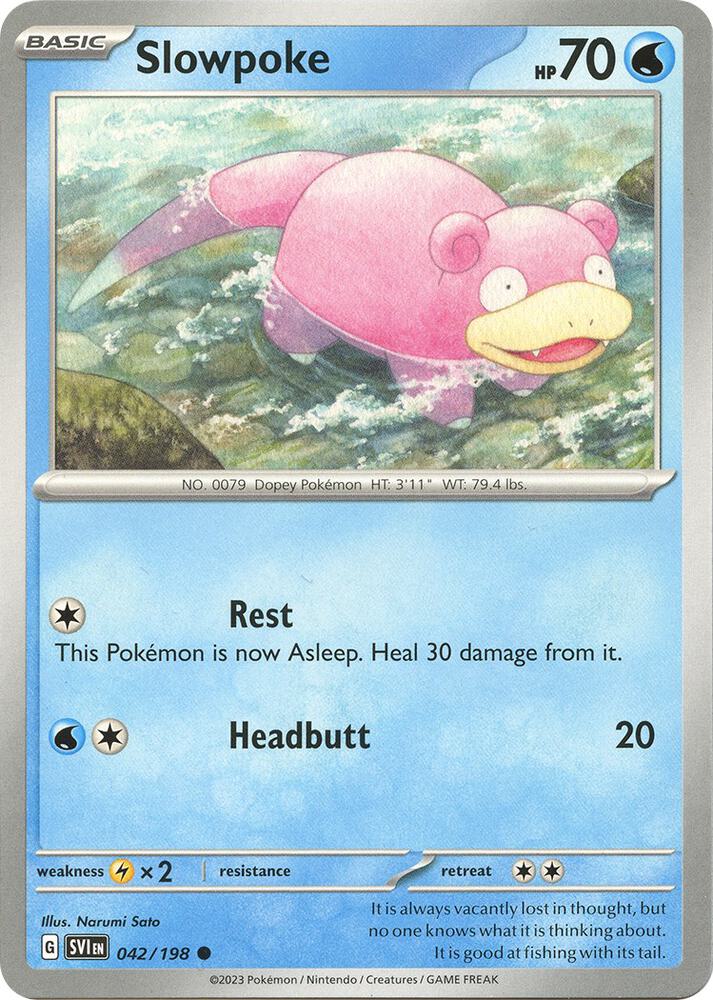 Slowpoke - 042/198 Common SV01: Scarlet & Violet Base Set 042/198 NM