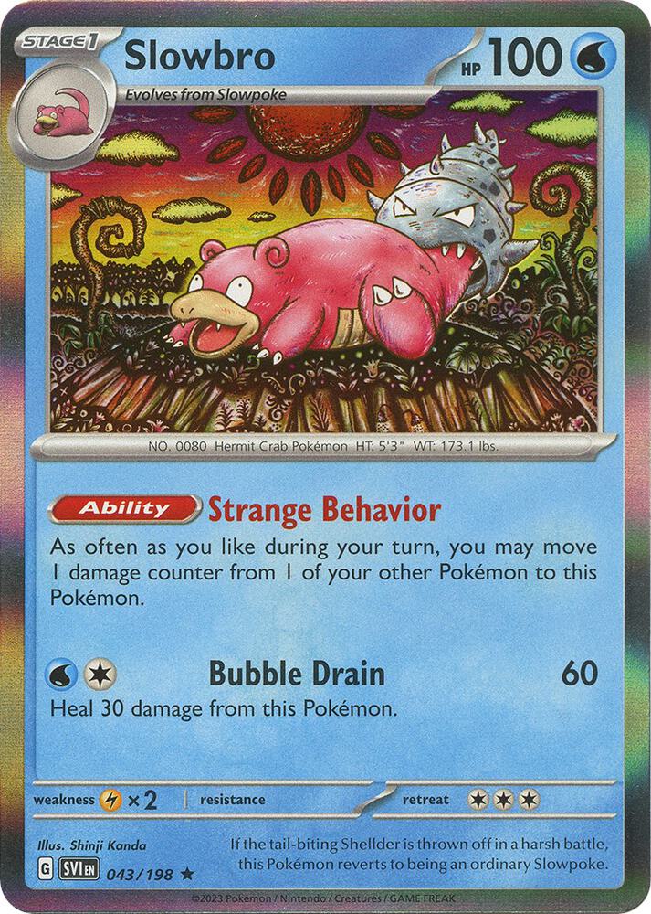 Slowbro Reverse Holo Rare SV01: Scarlet & Violet Base Set 043/198 NM