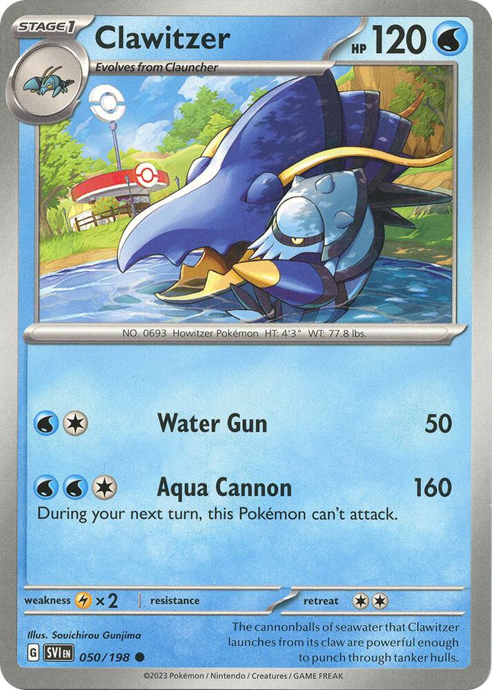 Clawitzer Common SV01: Scarlet & Violet Base Set 050/198 NM