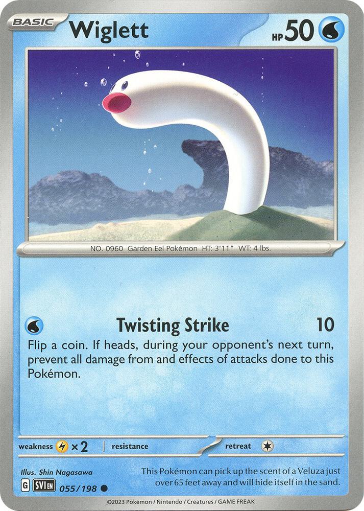 Wiglett - 055/198 Reverse Holo Common SV01: Scarlet & Violet Base Set 055/198 NM