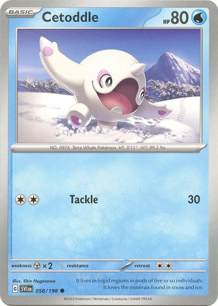 Cetoddle - 058/198 Reverse Holo Common SV01: Scarlet & Violet Base Set 058/198 NM