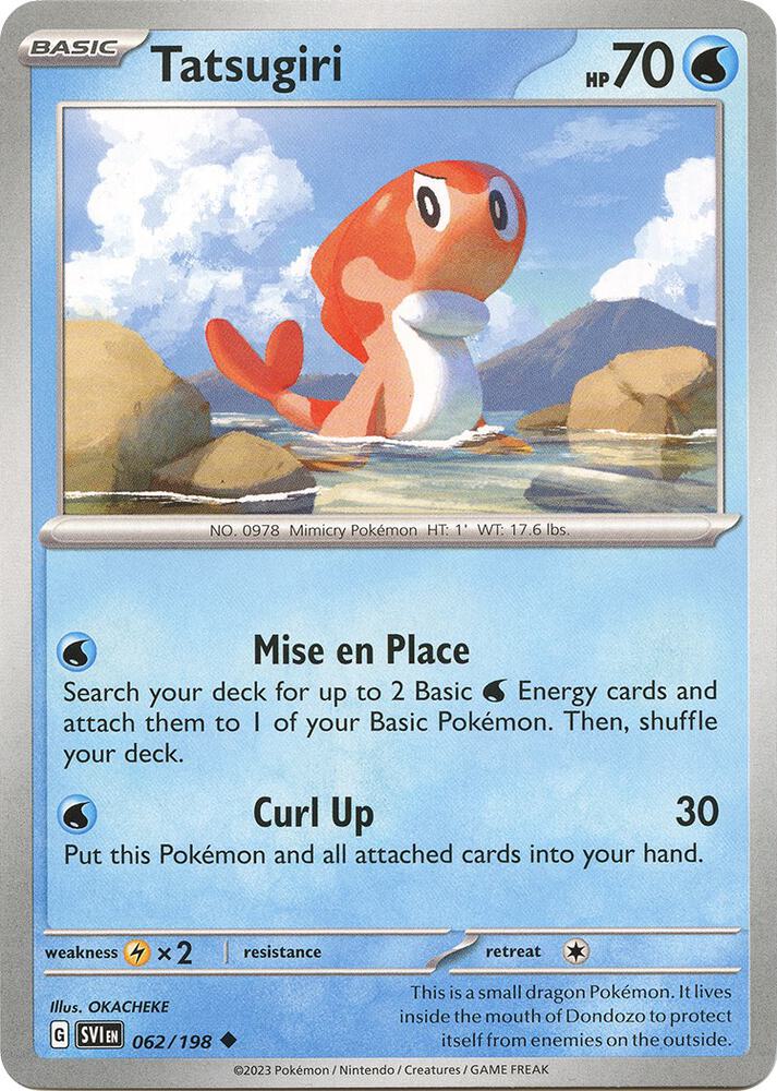 Tatsugiri Reverse Holo Uncommon SV01: Scarlet & Violet Base Set 062/198 NM