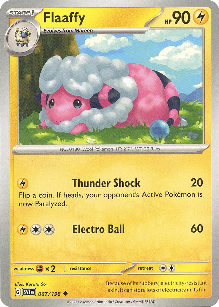 Flaaffy Reverse Holo Uncommon SV01: Scarlet & Violet Base Set 067/198 NM