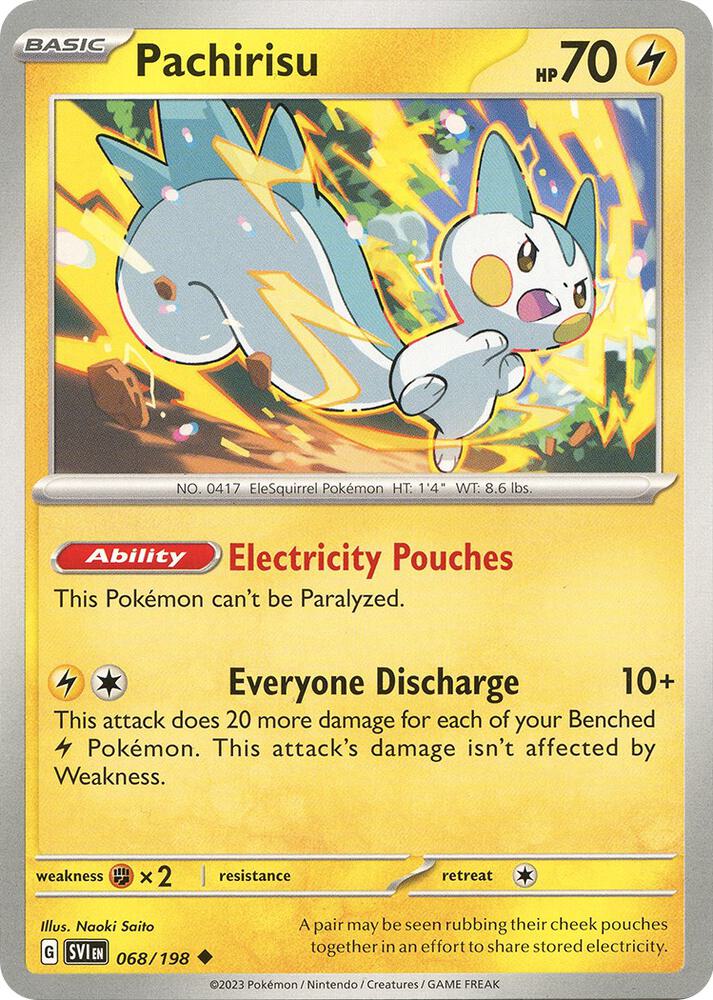 Pachirisu - 068/198 Uncommon SV01: Scarlet & Violet Base Set 068/198 NM