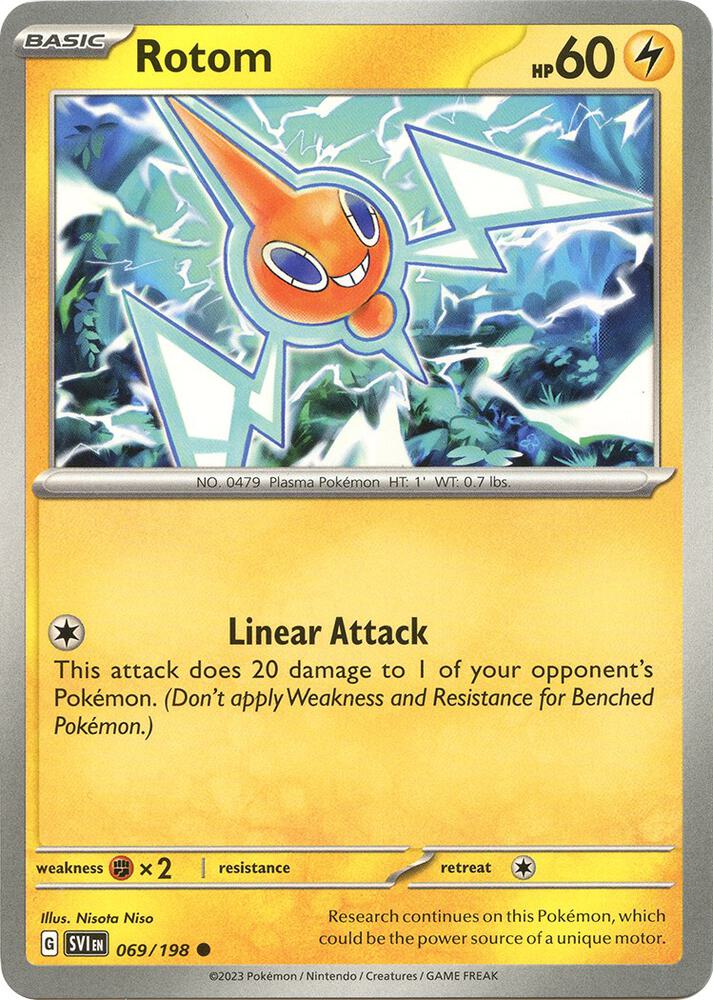 Rotom - 069/198 Reverse Holo Common SV01: Scarlet & Violet Base Set 069/198 NM