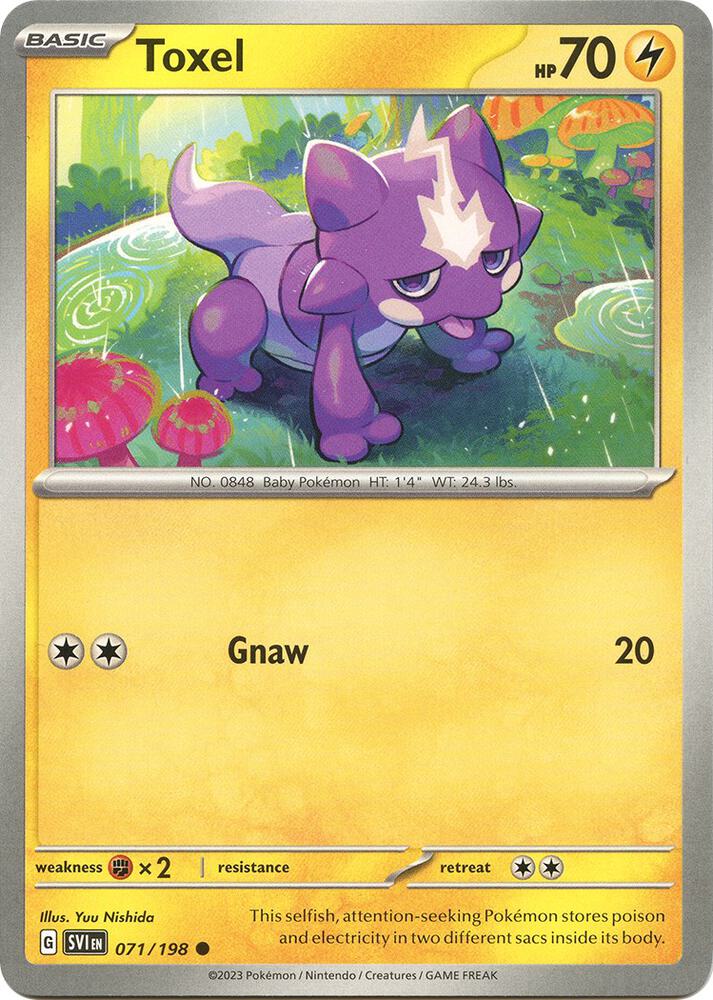 Toxel Reverse Holo Common SV01: Scarlet & Violet Base Set 071/198 NM