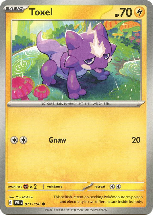 Toxel Reverse Holo Common SV01: Scarlet & Violet Base Set 071/198 NM