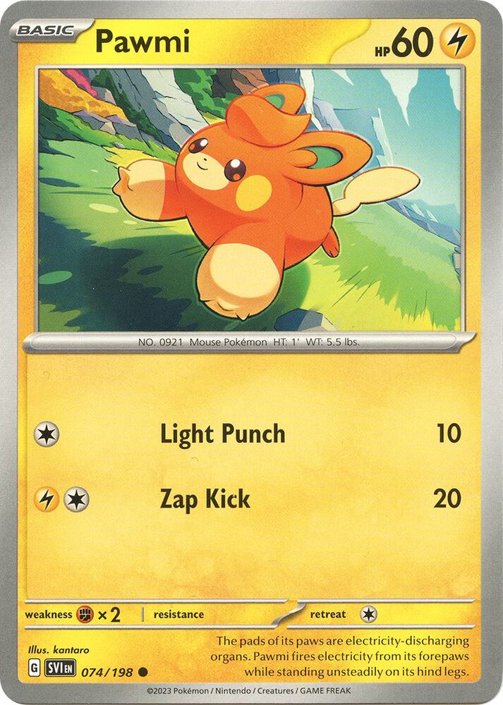 Pawmi - 074/198 Reverse Holo Common SV01: Scarlet & Violet Base Set 074/198 NM