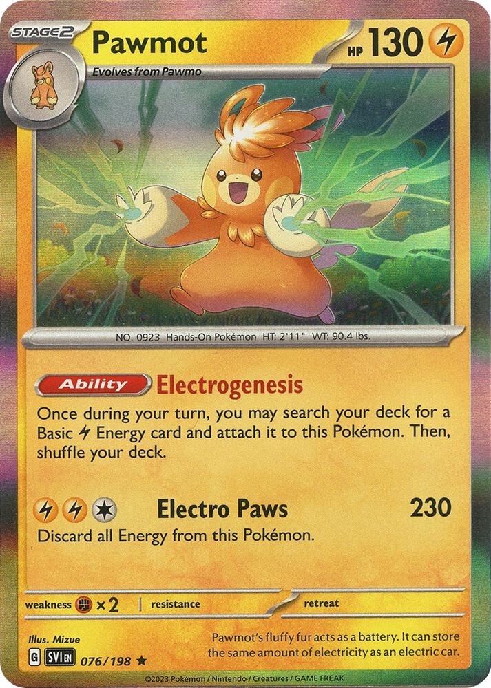 Pawmot - 076/198 Holo Rare SV01: Scarlet & Violet Base Set 076/198 NM