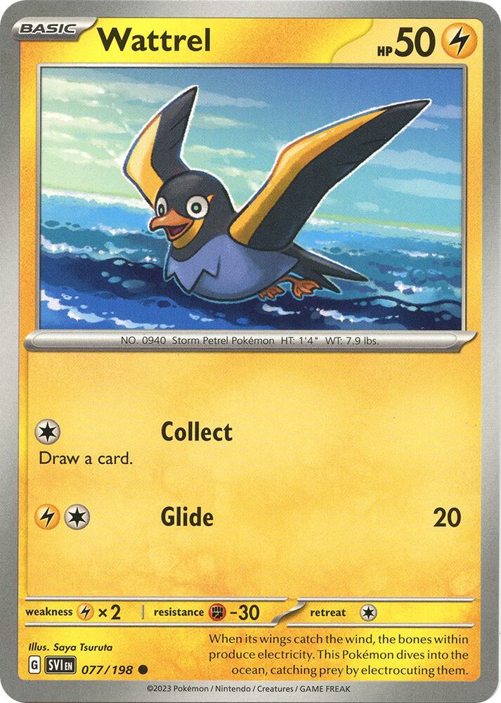 Wattrel - 077/198 Reverse Holo Common SV01: Scarlet & Violet Base Set 077/198 NM