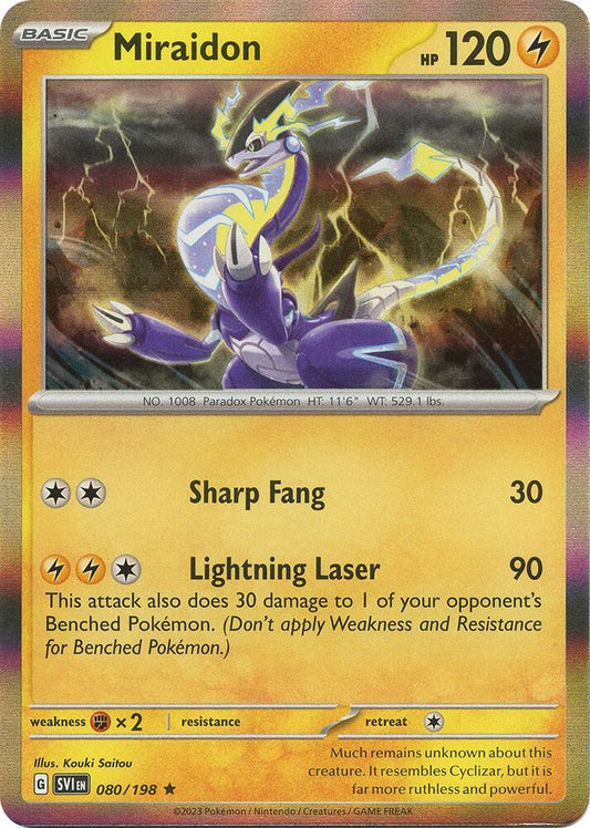 Miraidon Holo Rare SV01: Scarlet & Violet Base Set 080/198 NM