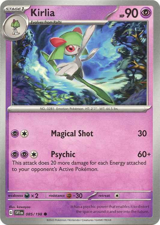 Kirlia - 085/198 Reverse Holo Common SV01: Scarlet & Violet Base Set 085/198 NM